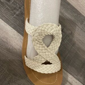 Corkys Braided Cream Sandals